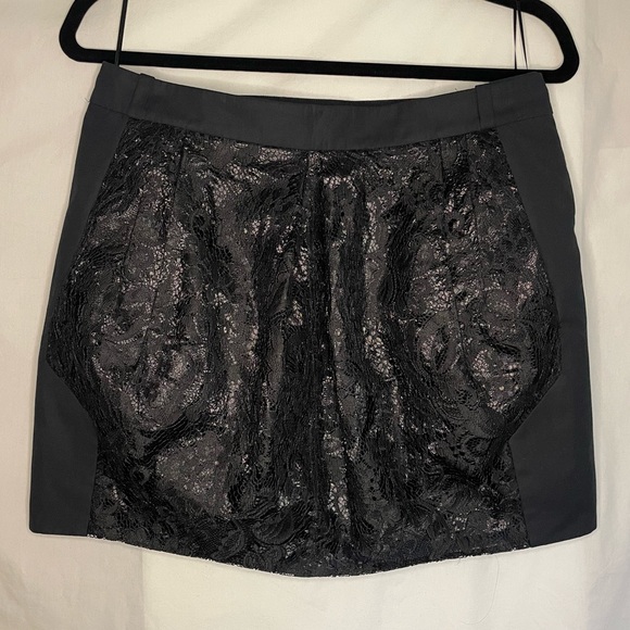 Balenciaga Paris Lace Black Mini Skirt M/6/38 - Picture 3 of 9